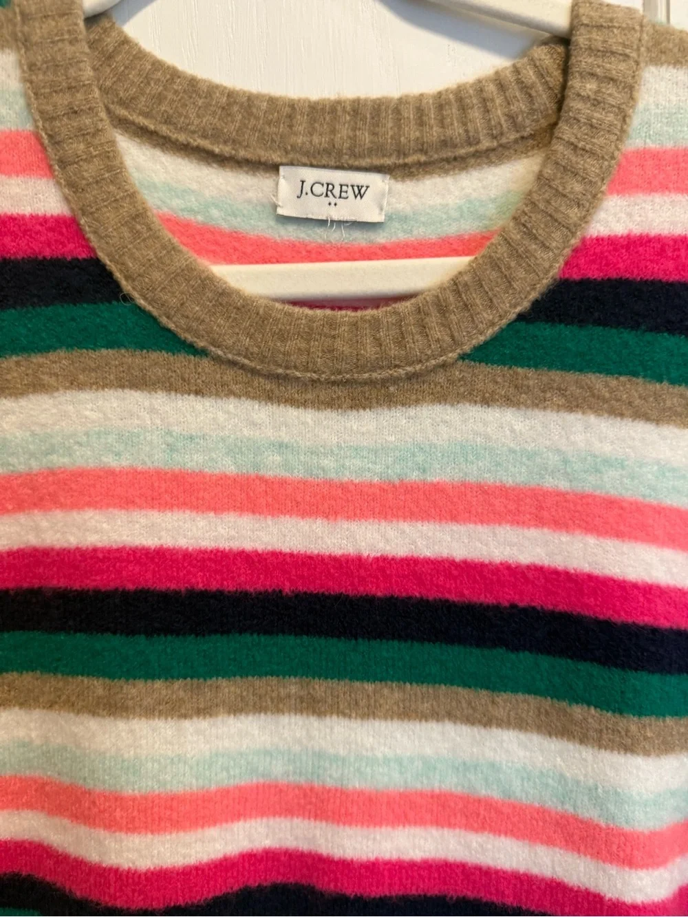 J. Crew Women’s Striped Crewneck Sweater in Multicolor